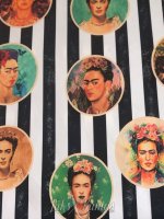 Frida Kahlo Düz Çizgili Kumaş