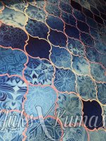 Mavi Granit Desenli Kumaş